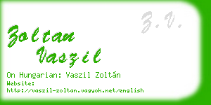 zoltan vaszil business card